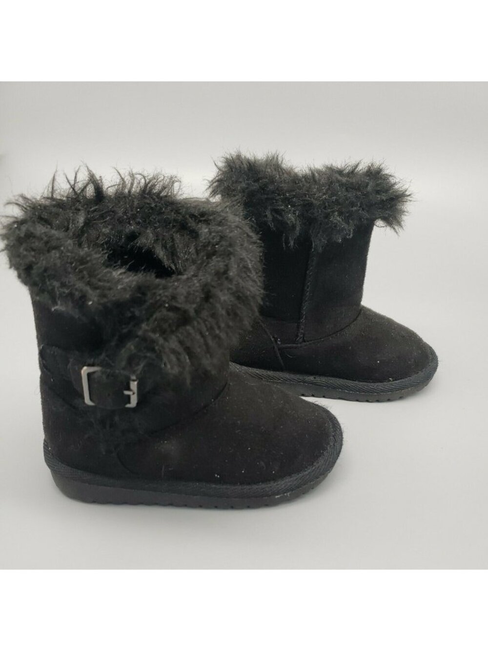 The Children’s Place Baby Girl Winter fur Lined Black Boots Size 5T